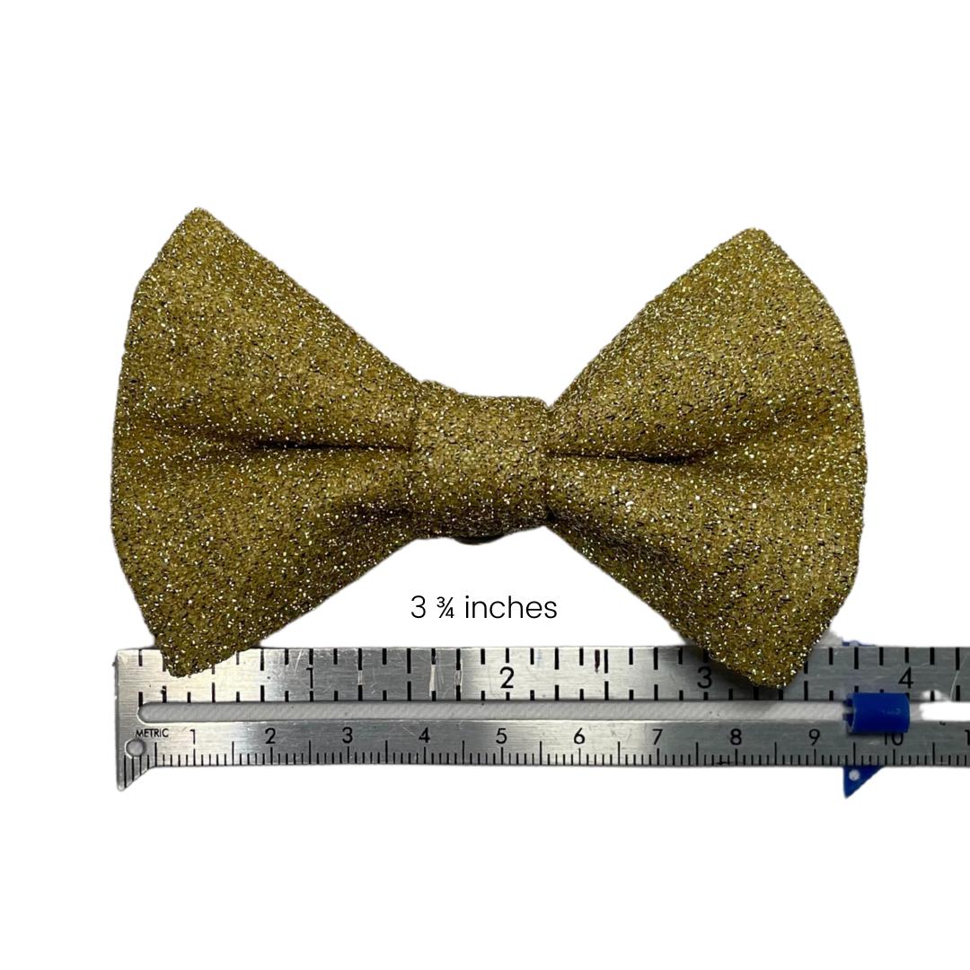 Gold Clip On Cat Bow