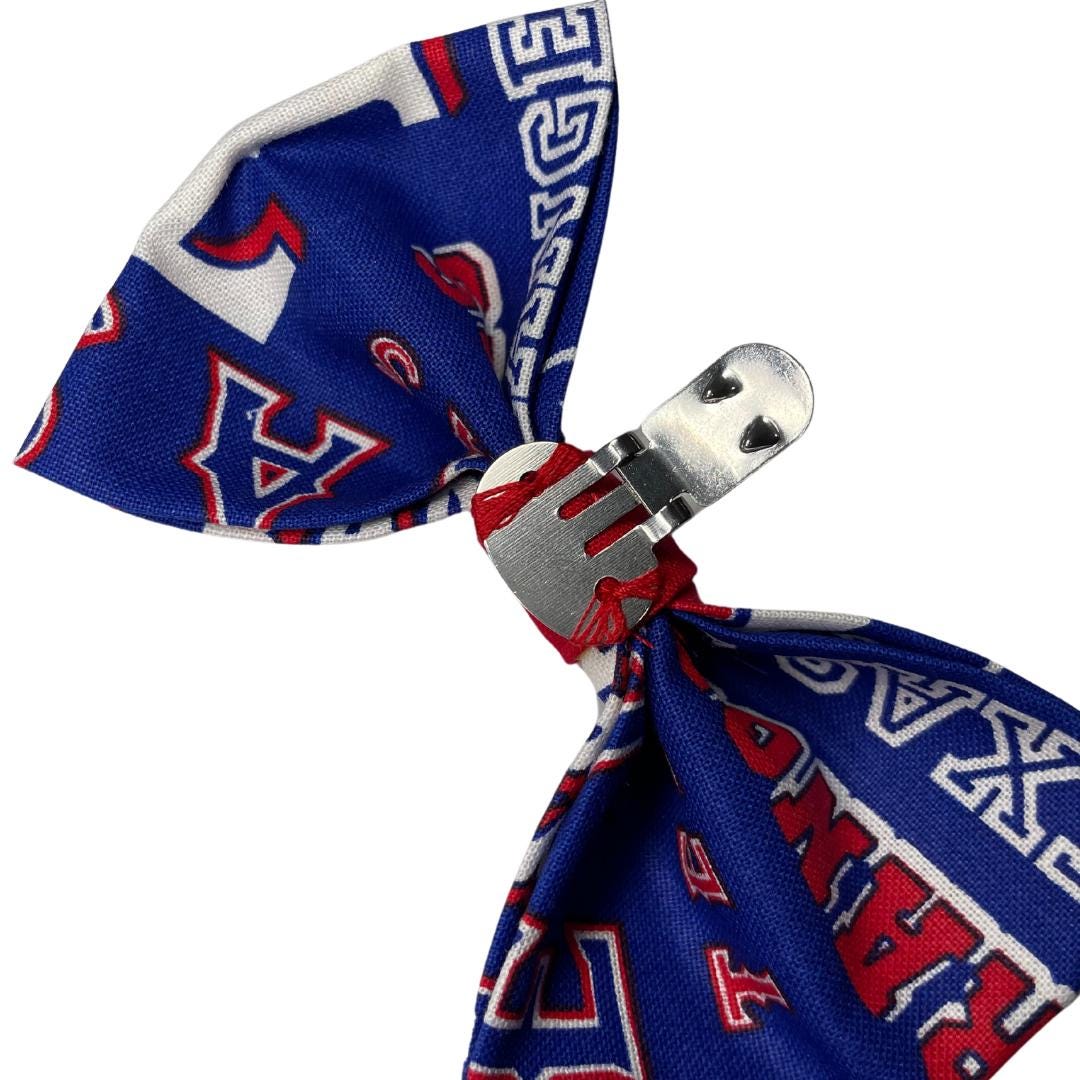 Texas Rangers Clip On Cat Bow
