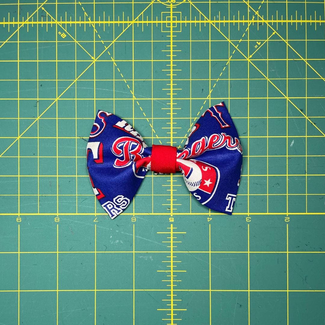 Texas Rangers Clip On Cat Bow