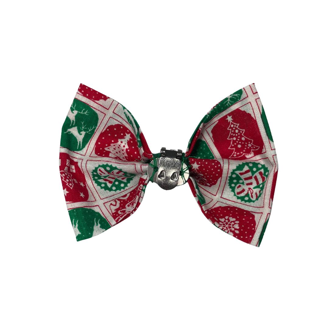 Christmas Clip On Cat Bow