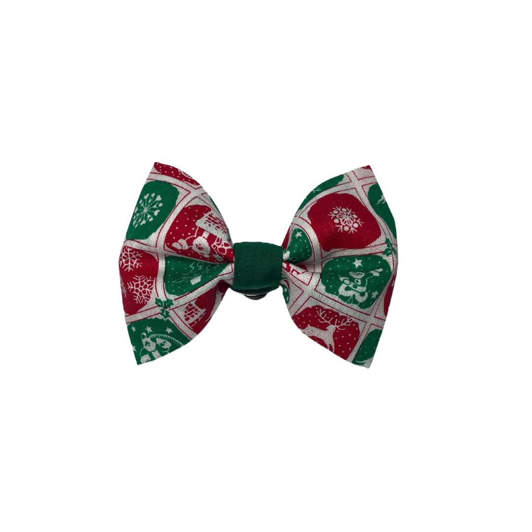 Christmas Clip On Cat Bow
