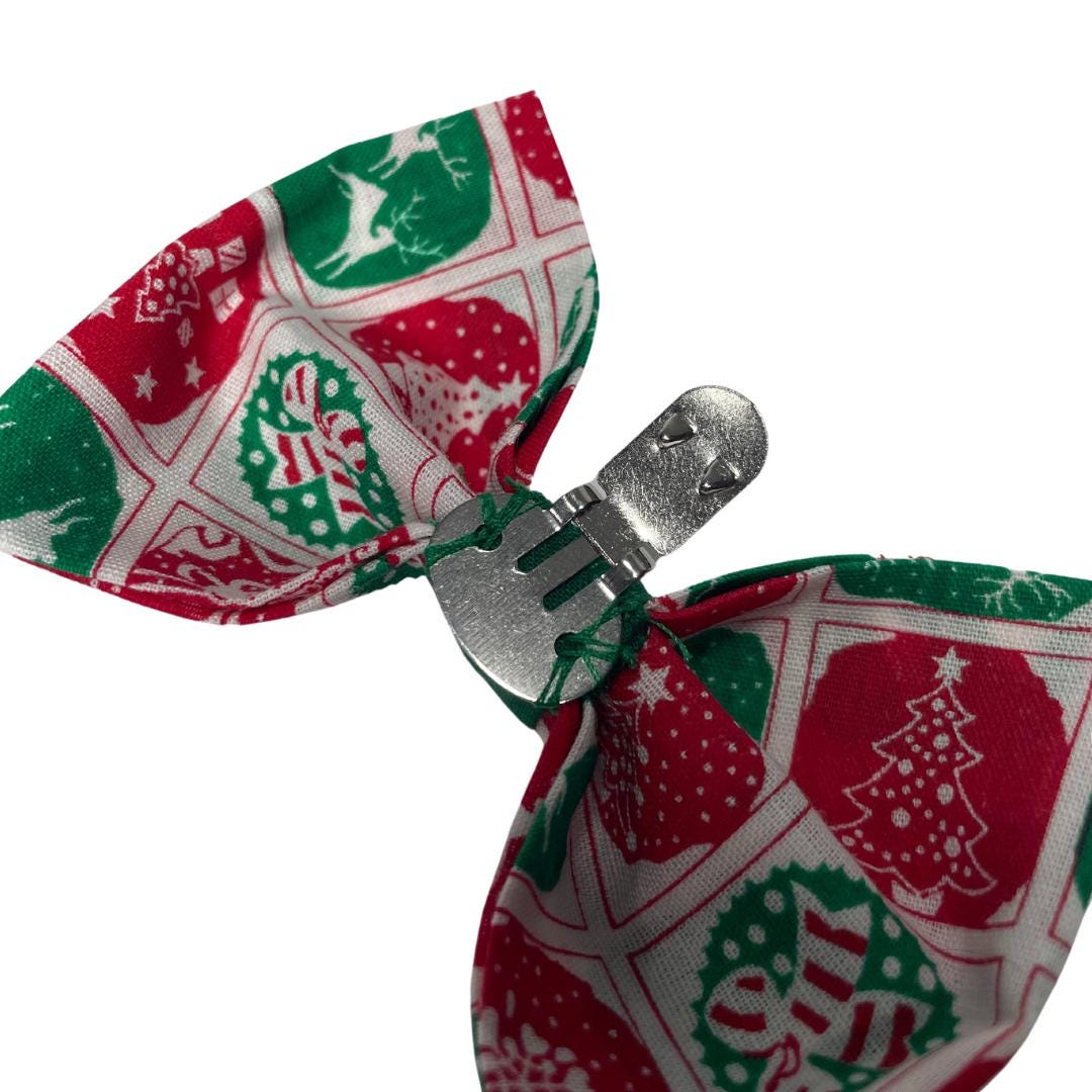 Christmas Clip On Cat Bow