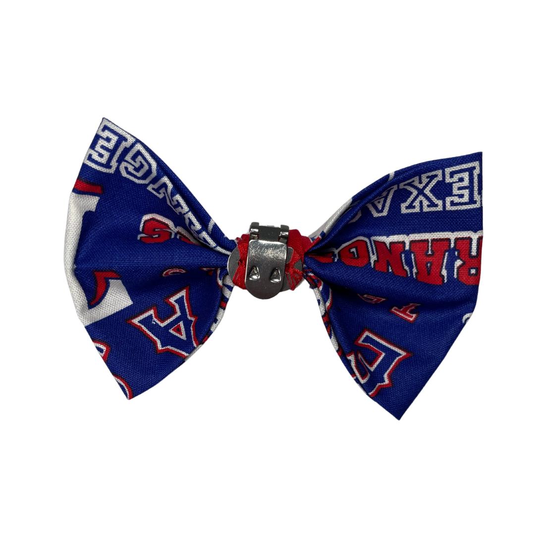 Texas Rangers Clip On Cat Bow