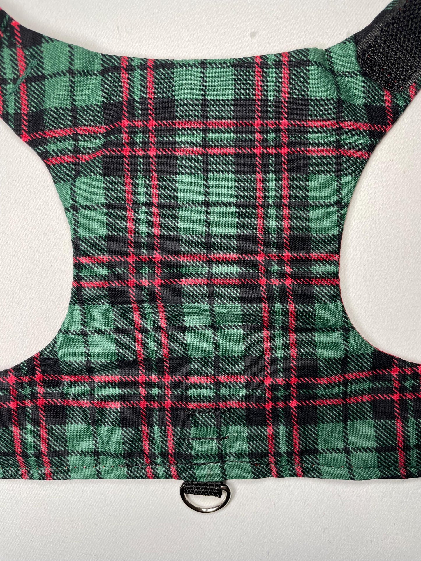 Green Plaid Cat Harness