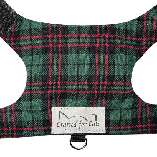 Green Plaid Kitten Harness