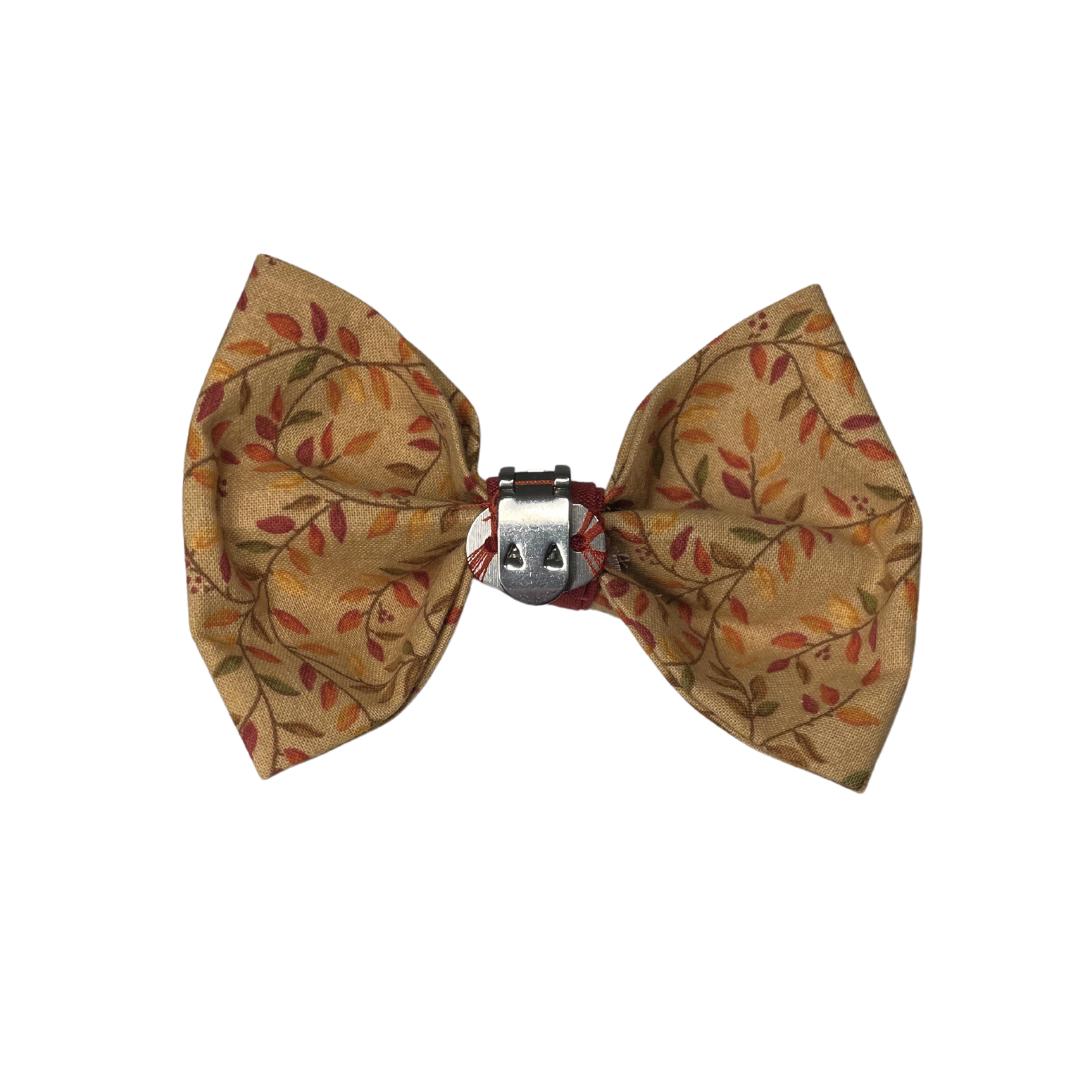 Fall Leaves Clip On Cat Bow