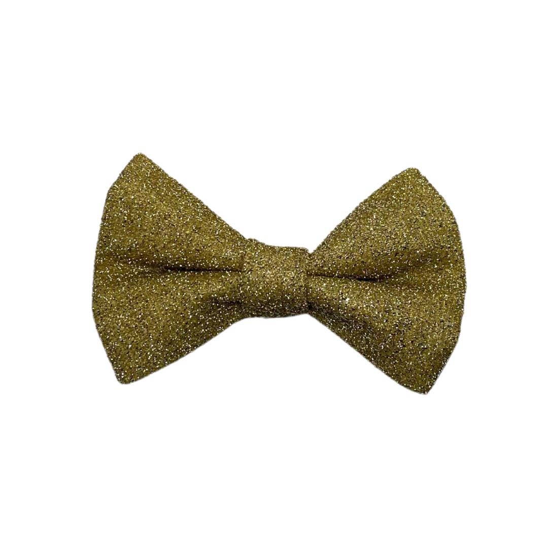 Gold Clip On Cat Bow