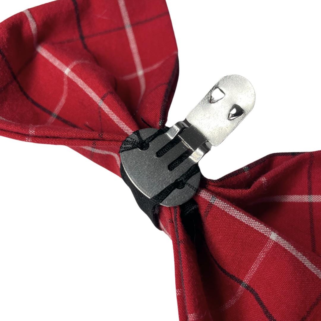 Plaid Clip on Bow
