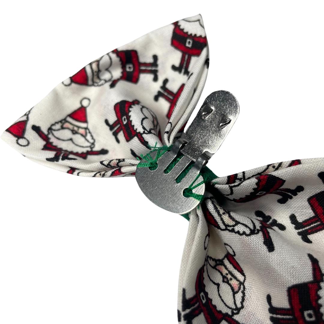 Santa Clip On Cat Bow