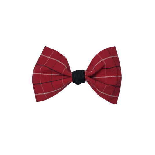 Plaid Clip on Bow