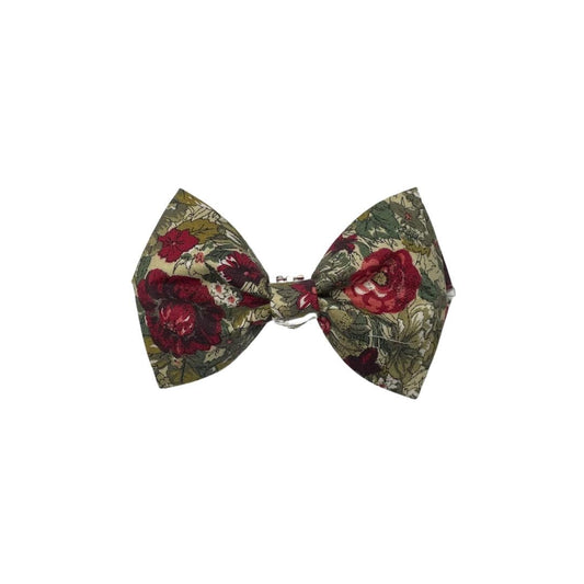 Red Roses Clip On Cat Bow