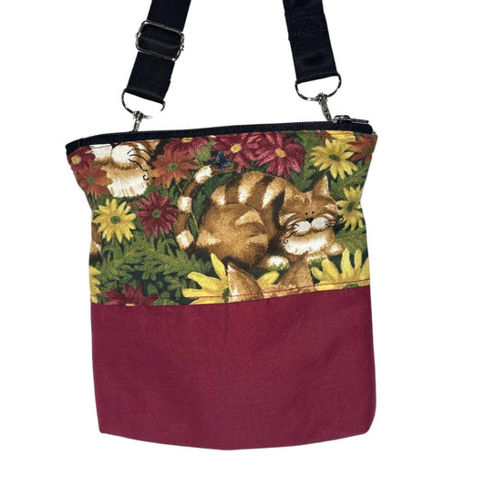 Garden Cat Crossbody Bag