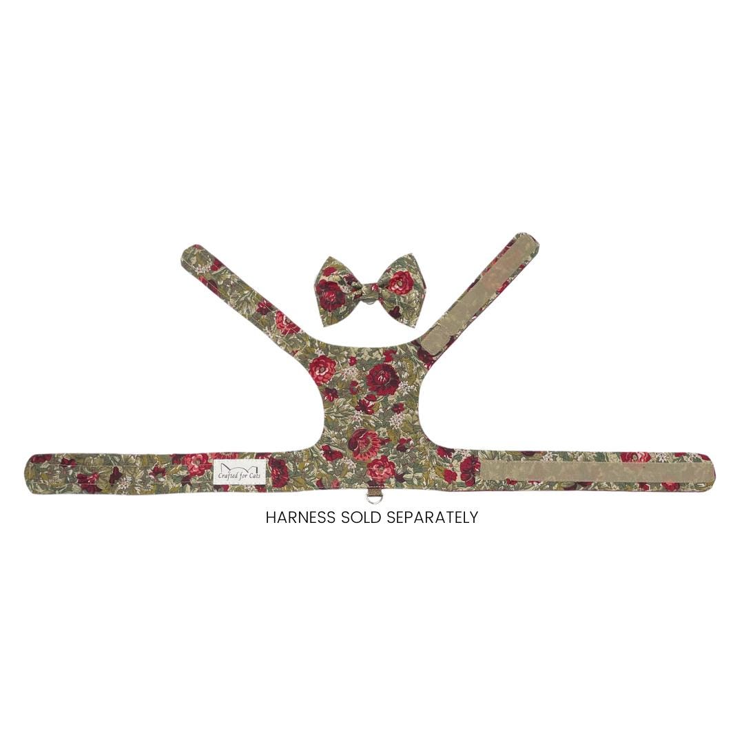 Red Roses Clip On Cat Bow