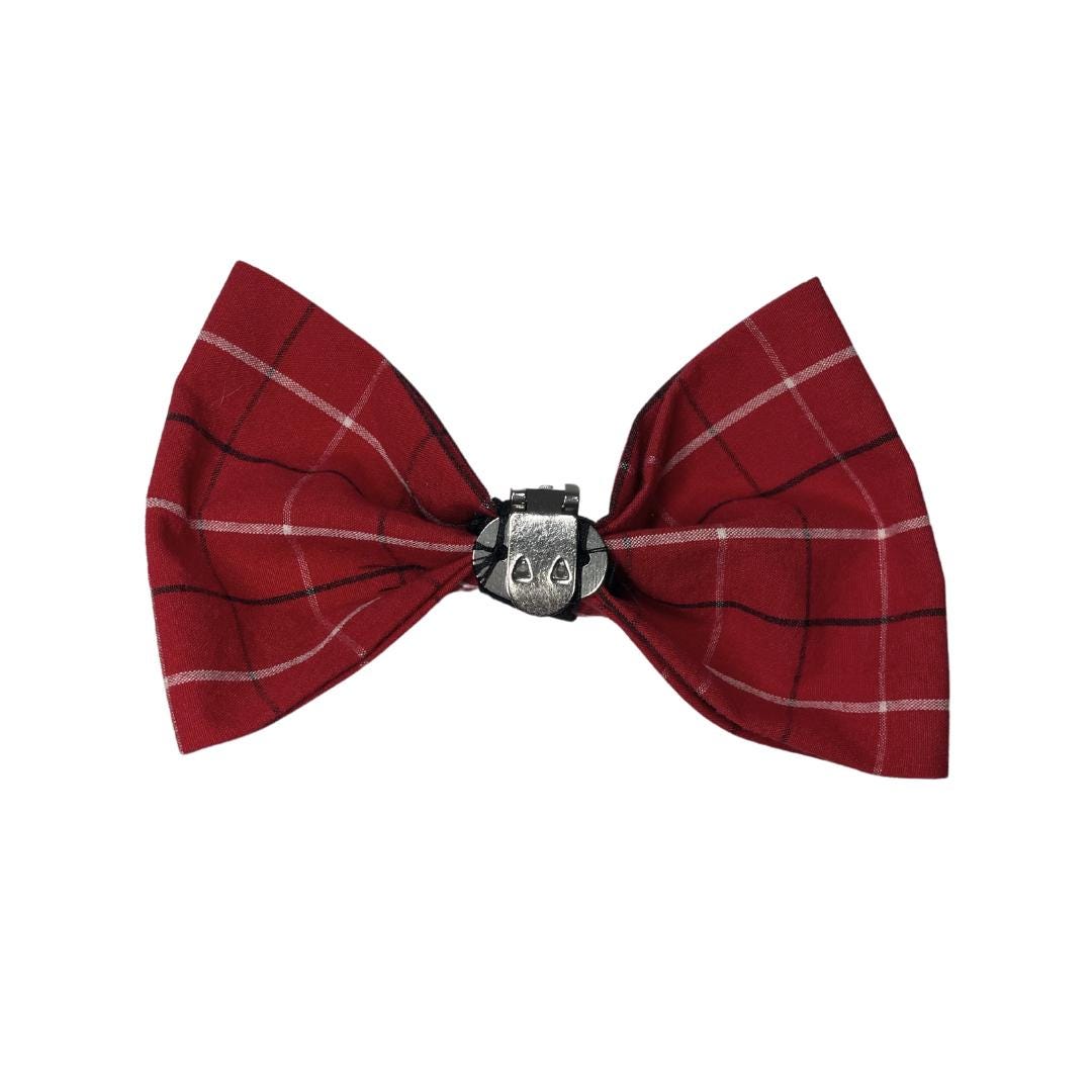 Plaid Clip on Bow