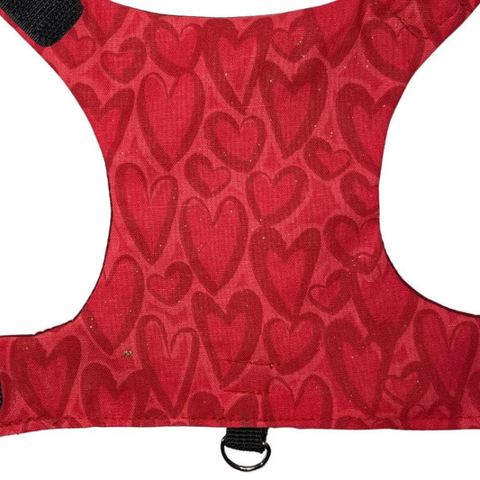 Red Hearts Cat Harness