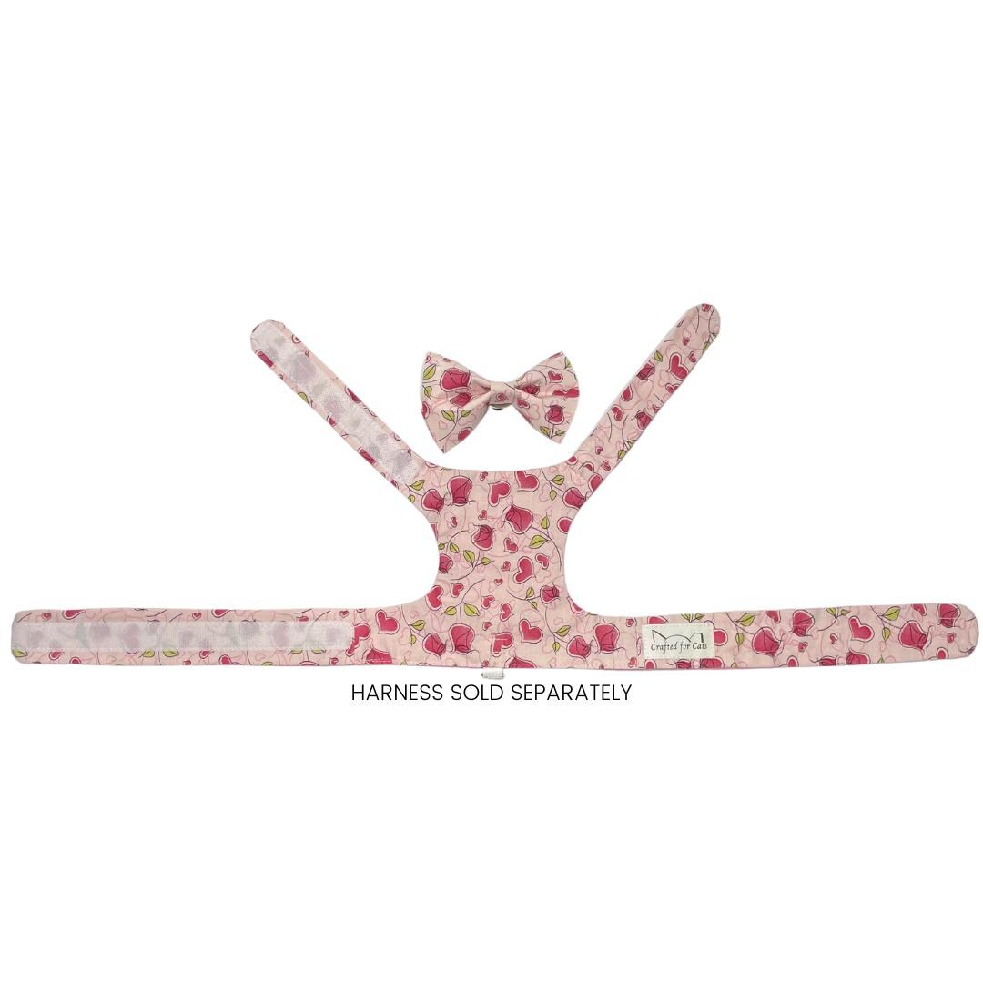 Pink Rosebud Clip On Cat Bow